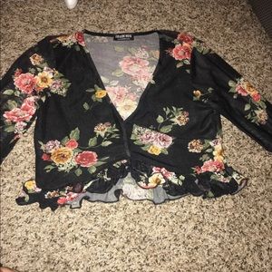 Fashion nova floral crop top